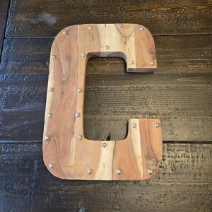 Wood Letter C for wall decor, 11x16
